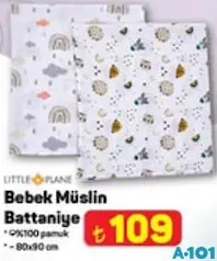 LİTTLE PLANE BEBEK MÜSLİN BATTANİYE LİTTLE PLANE BEBEK MÜSLİN BATTANİYE